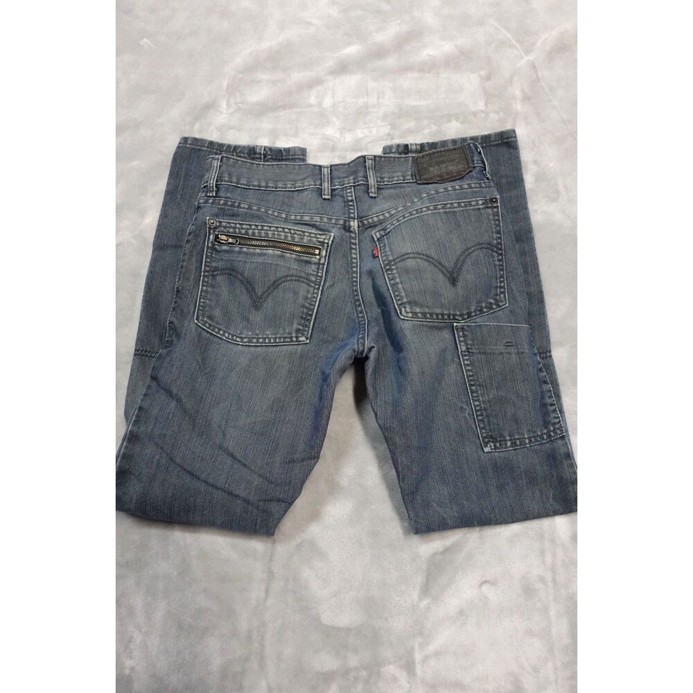 LEVI'S 511 Size 29x29 Men's Blue Cotton Blend Zip Fly Pocket Straight Jeans